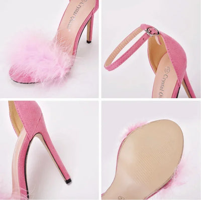XIHAHA Fashion Sandals Women's Shoes Summer High Heels Stiletto Elegant Party Sexy Designer Woman Fish Mouth Sandals Dance Shoes
