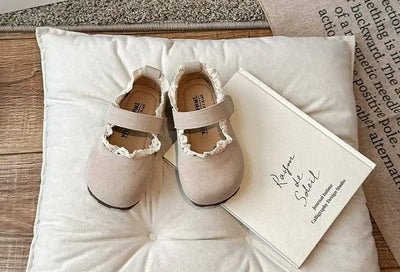 Children Soft Hook Loop Non Slip Flat Shoes |Spring Autumn Kids | Ruffles Toddler Girls Princess Shoes