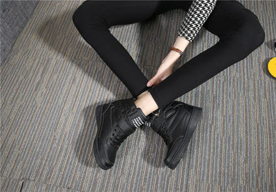 2023 Autumn Designer Wedges White Platform Sneakers Women Shoes Leather Black High Top Sneakers Hidden Increasing Basket Femme