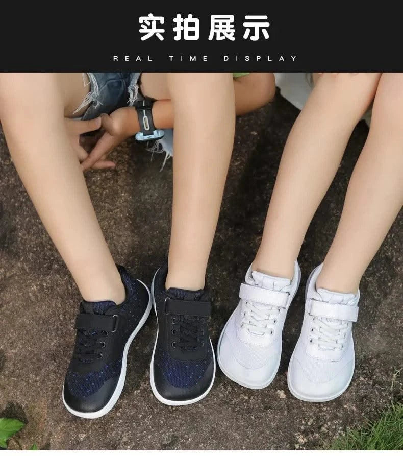 Kids Wide Barefoot Shoes Boys Girls Minimalist Sneakers Lightweight Non Slip Natural Children Walking Shoes Skate Flat