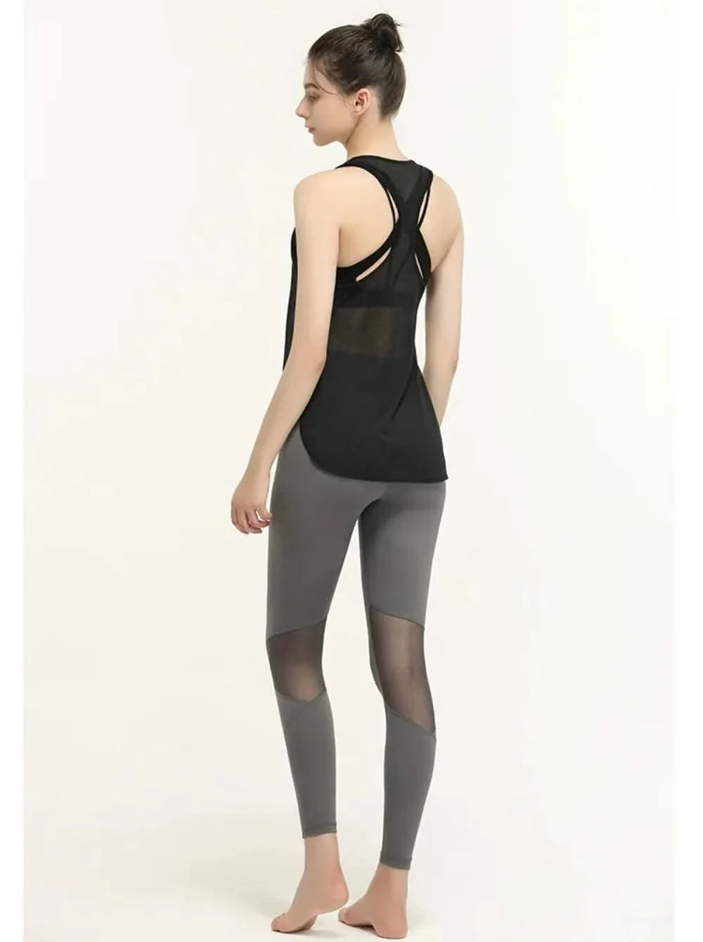 Sports Vests for Women Gym See Through Yoga Fitness Shirt Sports Top Black Running Vest Women's Jogger Shirts Workout Female