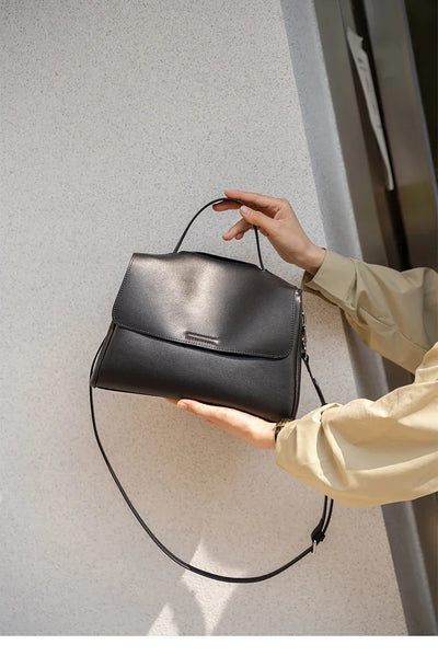 Women's Cowhide Genuine Leather Shoulder Bag Female Fashion Luxury Designer Handbags Ladies Commuting Large Capacity Bucket Bags