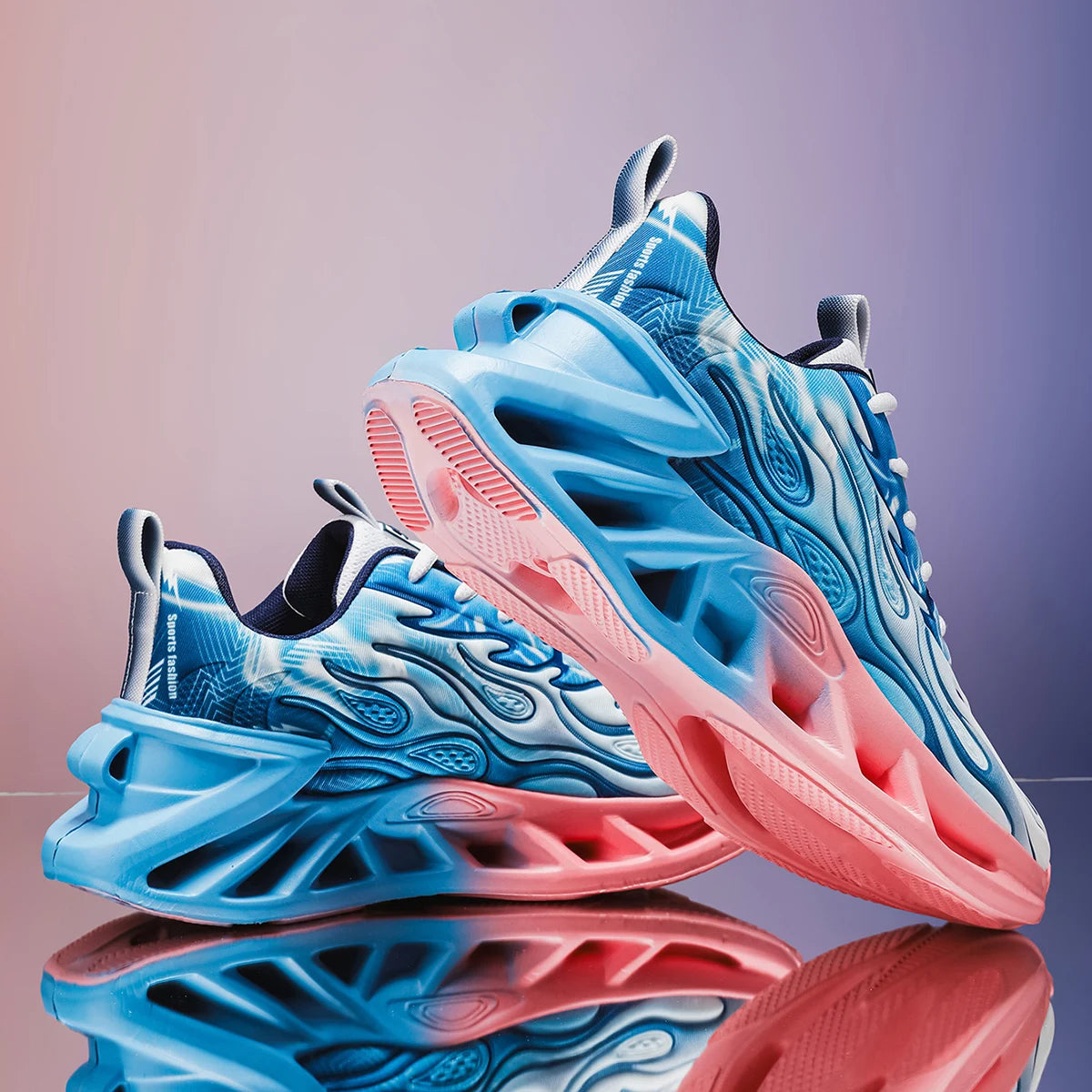 New women's running shoes, mesh breathable running shoes, casual sports shoes, soft soled blade shock-absorbing shoes