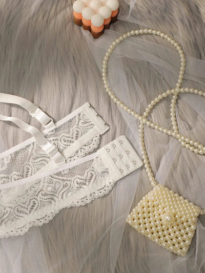 Women's plus size bra embroidered lace flower without steel ring gathering push up bra comfortable close fitting bra MR2608