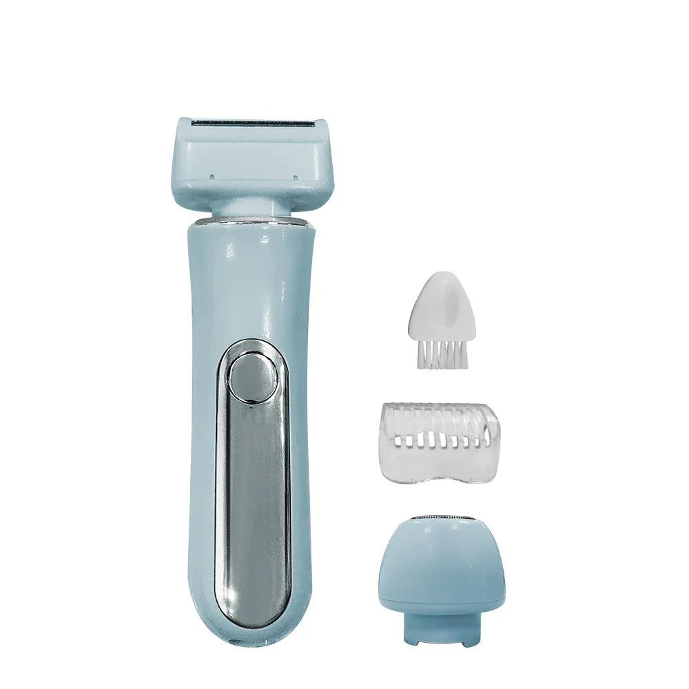 2 in 1 Electric Women Shaver For Bikini Body Leg Armpit Hair Trimmer Dual-Head Ladies Face Mustache Razor Painless Hair Remover