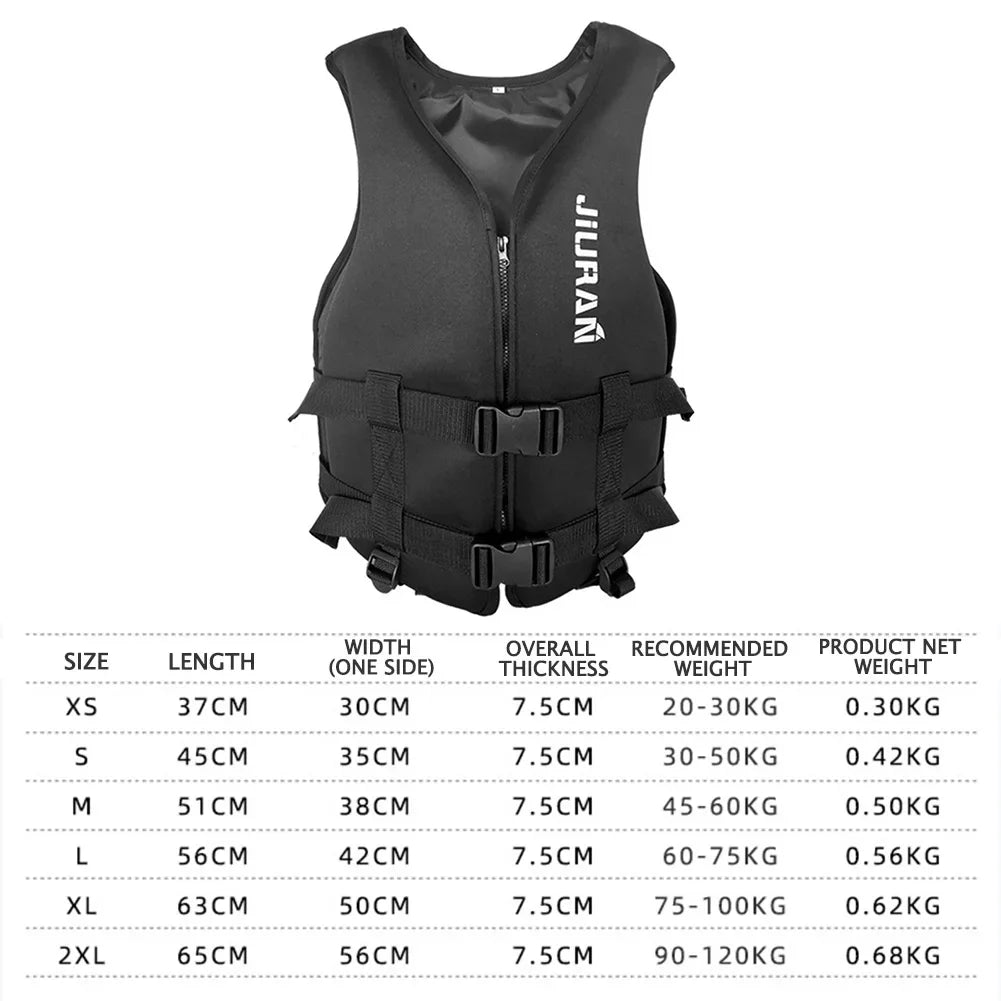 Neoprene Life Jacket Adult Children Life Vest Water Safe Fishing Vest Kayaking Boating Swimming Surfing Drifting Safe Life Vest