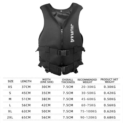 Neoprene Life Jacket Adult Children Life Vest Water Safe Fishing Vest Kayaking Boating Swimming Surfing Drifting Safe Life Vest