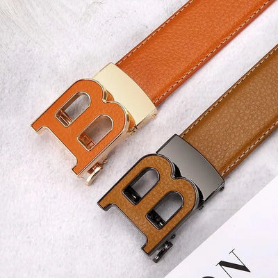 Leather Belt For Men Designer Alloy Buckle Waist