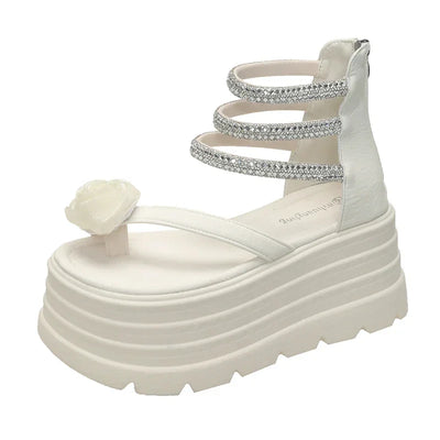2025 Designers Women Summer Sandals Open Toe 8CM Platform Wedge Sneakers Women Casual Shoes Beach Sandálias Das Mulheres - Elanique