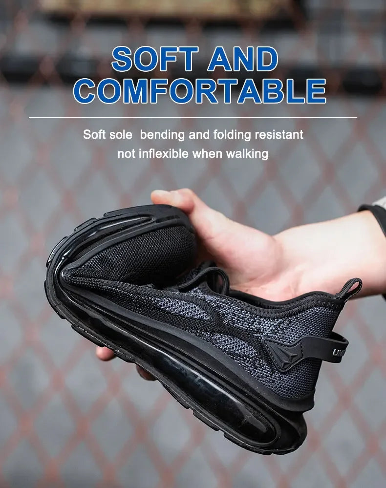 Non Slip Lightweight Breathable Sneakers for Women Steel Toe Indestructible Safety Shoes Anti-puncture Protection Safety Shoes