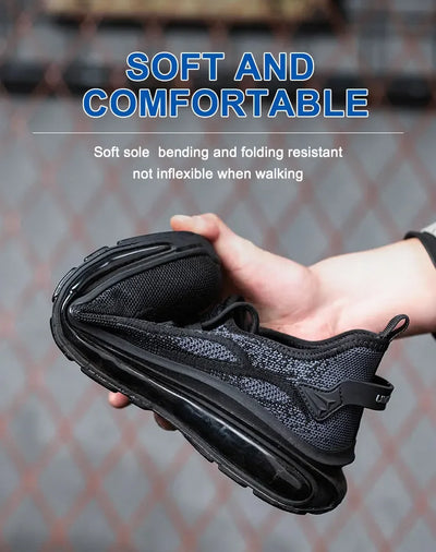 Non Slip Lightweight Breathable Sneakers for Women Steel Toe Indestructible Safety Shoes Anti-puncture Protection Safety Shoes