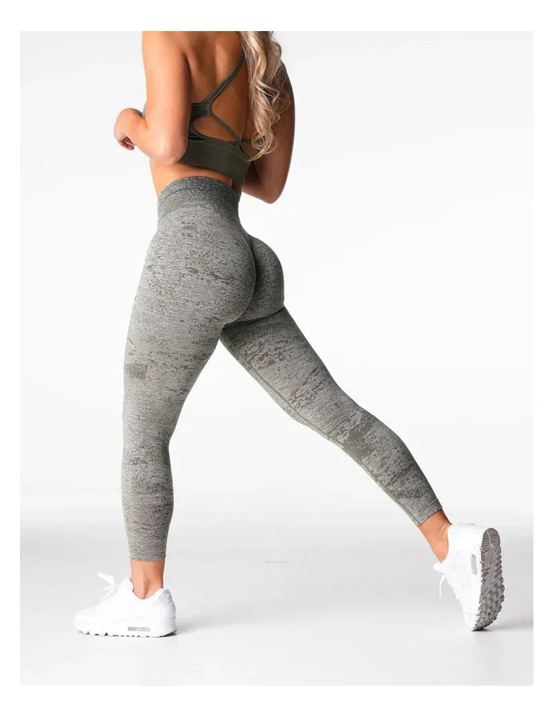 Women Yoga Leggings Hips Lifting Gym  Seamless Sport Pants High Waist Fitness Leggings Bubble Butt Workout Digital Seamless