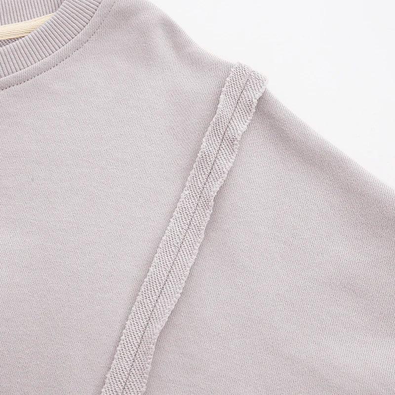 Oversized 100% Cotton Women Sweatshirts Long Sleeve Patchwork Open Side Streetwear Harajuku Pullovers Autumn Clothes For Women