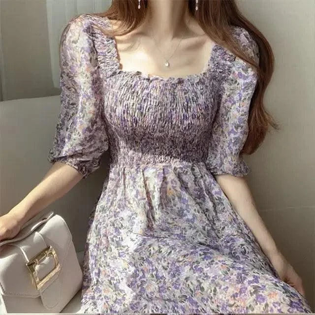 Female Dresses Pink Women's Dress Floral Graduation Formal Occasion Flower Birthday Elegant and Beautiful 2024 Fashion Summer X