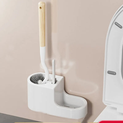 Cleaning Tools Long Handle Toilet Brush Set Wall Mounted Hanging Hole Cleaning Brush Durable Toilet Scrubber Bathroom