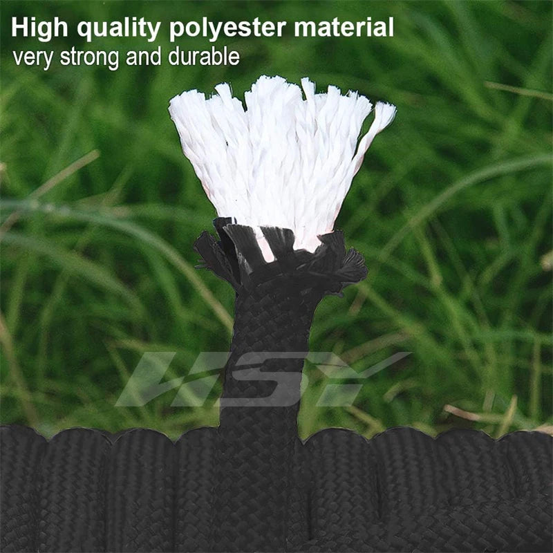 12mm Diameter Outdoor Emergency Rope Climbing Rope Wear Resistant High Strength Hiking Ropes 30m(98.43ft), 50m(164ft)