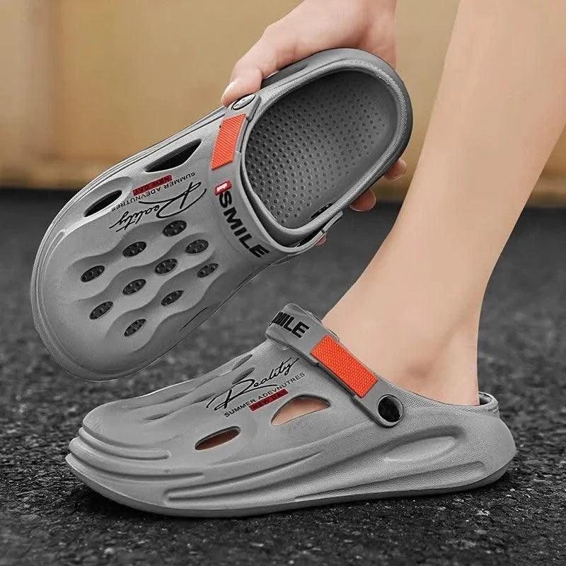 2025 New Men's Clogs Slippers Sandal Men Garden Shoes Flat Sandals Male Sneakers Outdoor Home Clogs Slides Men Summer Shoes - Elanique