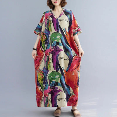 Summer Dress for Women Clothing Streetwear Ethnic Style Bohemian Beach Vintage Clothes Casual Fashion Harajuku Loose Streetwear