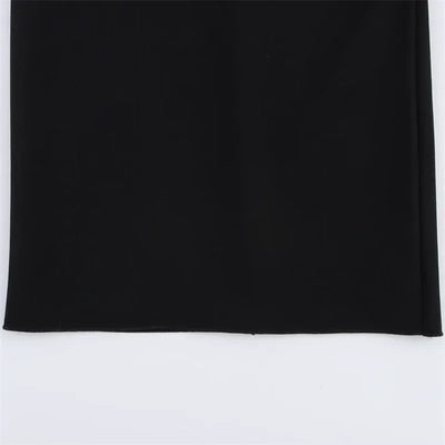 Women's Dresses New Spring 2025 Contrasting Halterneck Collar Midi Dress Sexy and Unique Design on the Back Personality 5584206