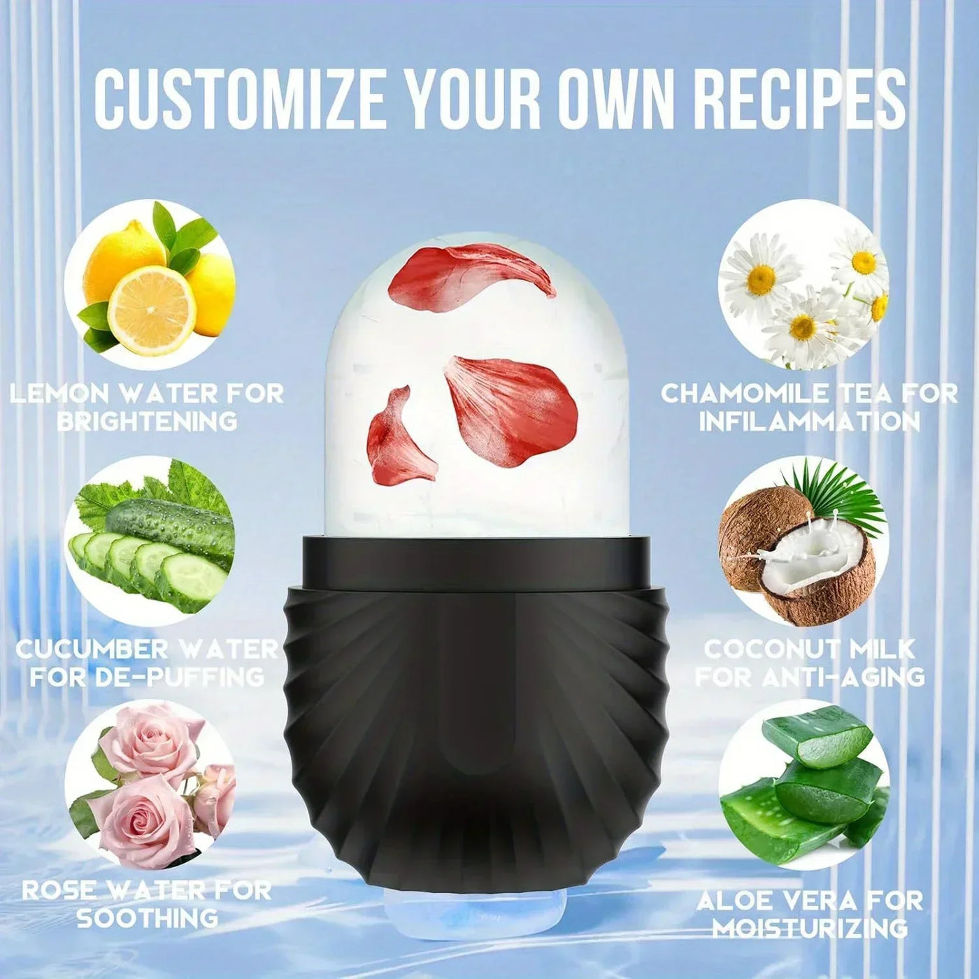 Ice Silicone Face Roller Beauty Lifting Ice Ball Face Massager Contouring Eye Roller Facial Treatment Reduce Acne Beauty Tools