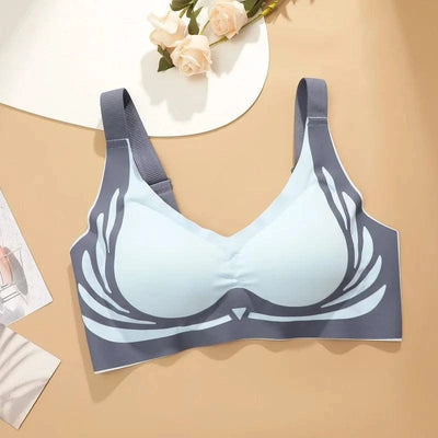 Plus Size Super Gather Push Up Bras Women Soft Support Seamless Underwear Female Full Cup Lift-Up Bras No Steel Sleepwear