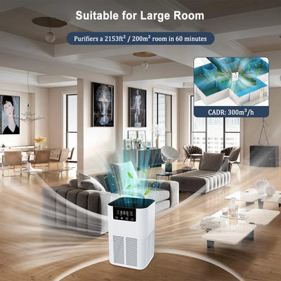 Air Purifier for Home Household Air Purifier Cleaner with Aromatherapy Ions Generator Odor Eliminator HEPA Smoke Air Freshener