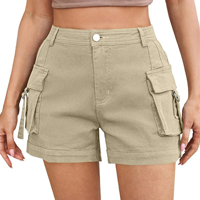 Shorts For Women Cargo Shorts Knee Length Elastic Waist Long Shorts Pants For Summer Casual American Style Streetwear 2024