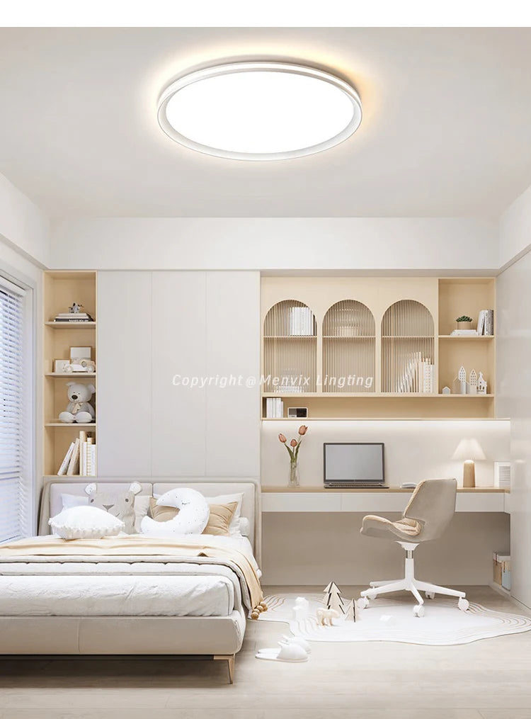Modern LED Ceiling Light Minimalist Bedroom Lamp Home Decor Ceiling Chandelier Children's Room Lustre Living Room Lights Fixture