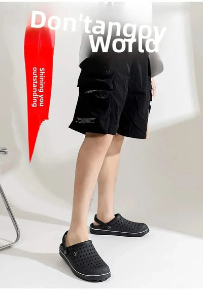 Men's Flat-Soled Clogs Are Breathable, Comfortable, Non-Slip, Wear-Resistant, Casual and Versatile, Daily Home Outing Work Shoes