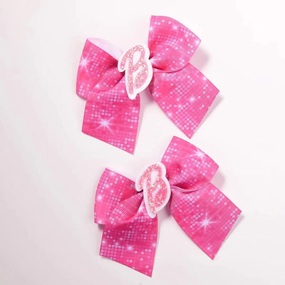 2 women's pink thread webbing with green onion powder lettering two ear clip Fashion personality cheapest items available girl m