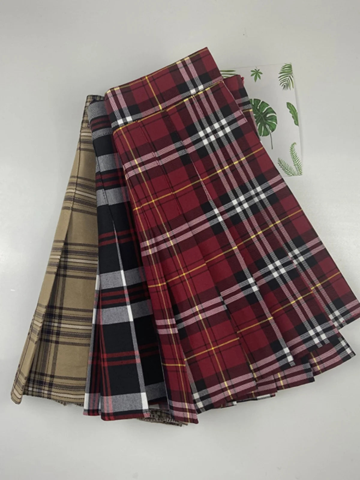 Skirts Summer A-line School Clothes For Women Y2k Skirt With Shorts Plaid Pleated High Waisted Ropa Dama Korean Style Skort