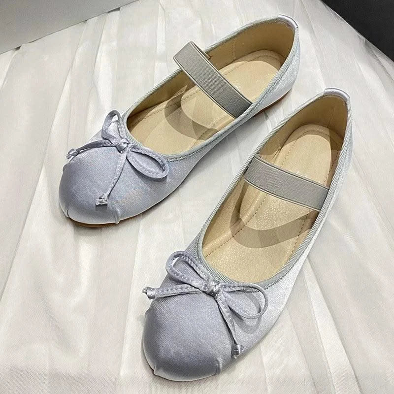 Women Butterfly-Knot Lolita Ladies Ballet Flats In Casual shoes, Sandals  Slides