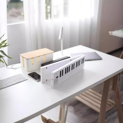 61 Key Foldable Electronic Piano Portable Piano Keyboard w/LED Display/Built-in Battery/Electronic Keyboard Musical Instrument