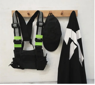 Multi-pocket Vest Bag for Men, Reflective Chest Bags, outdoor sport backpack сумка мужская bolso hombre bag for men mochilas 가방