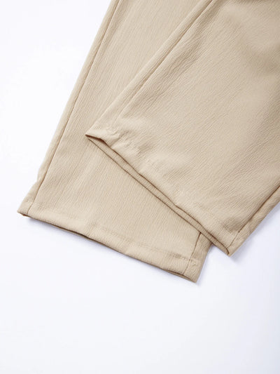 Men's Casual Trousers 2025 Spring/Summer New Man Large Size white Straight trousers Solid Beach black Fitness Pants S-XXXL