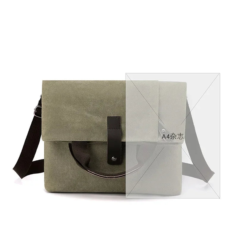 Men's Fashion Canvas Shoulder Bag Business Travel Crossbody bags Men Multifunctional Messenger Bags Briefcase Men Handbags Totes