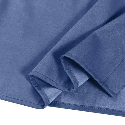 Women Denim Dress Elegant Denim Dress with Ruffle Hem Patch Pockets Women's A-line High Waist Long Dress for Casual or Formal