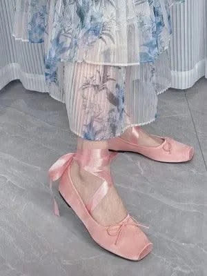 Women's Ballet Flats Shoes Autumn Strap Flat Shoes Women Pink