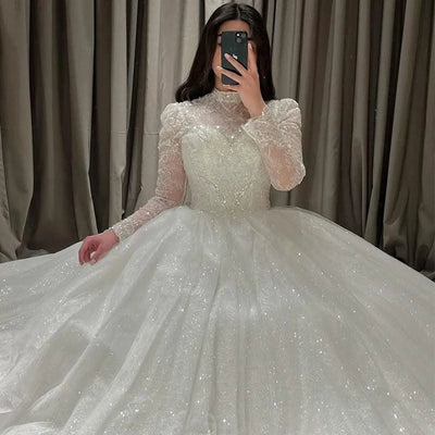 Wedding Dress Beading With Embroidery Lace Sequins