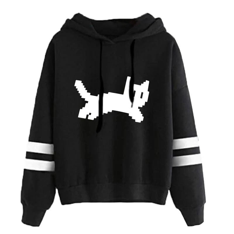 Women's Sweatshirts Pullovers Versatile Hoodies Stripe Jogging
