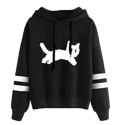 Women's Sweatshirts Pullovers Versatile Hoodies Stripe Jogging