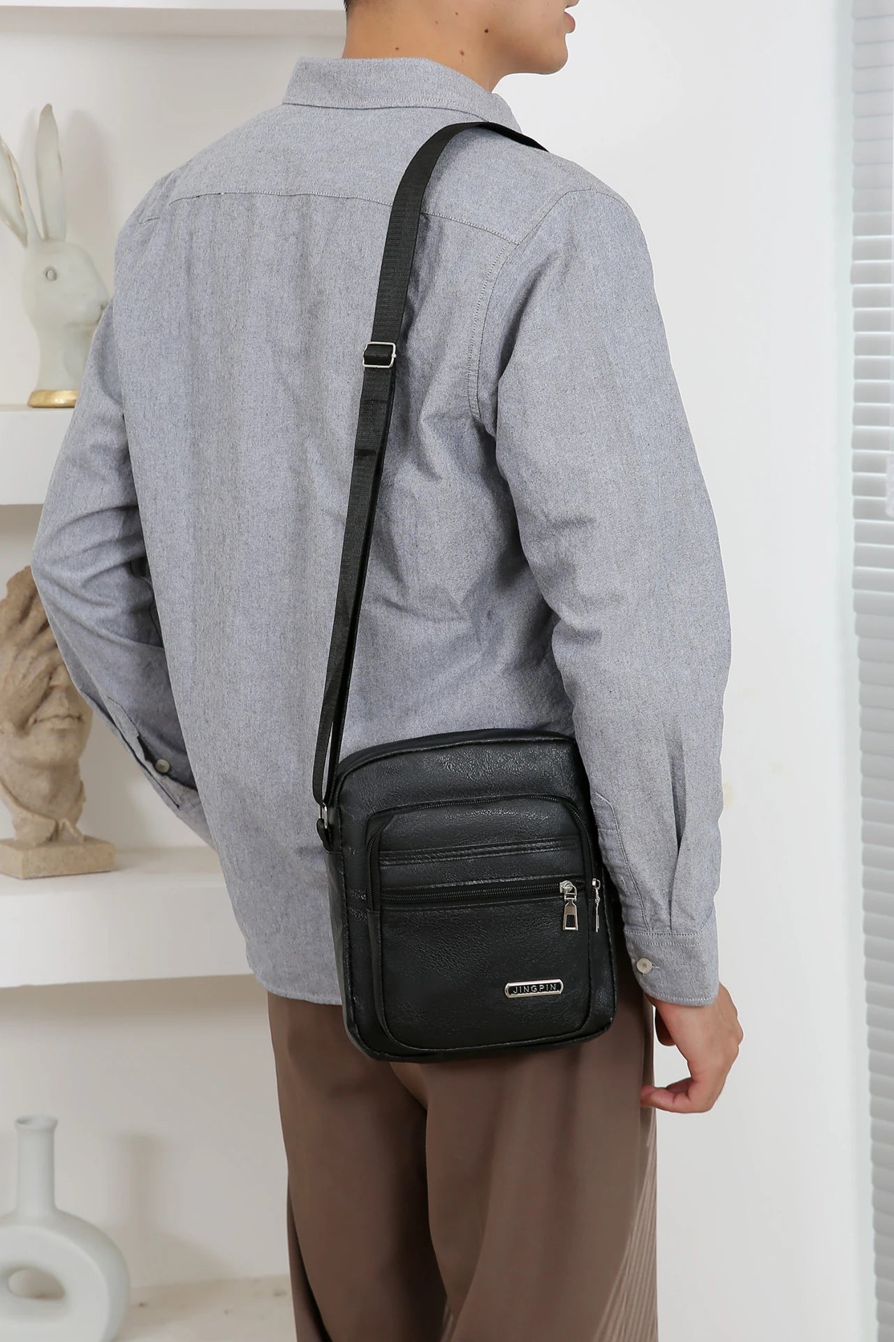 Men Nylon Shoulder Bag Messenger Bag Casual Waterproof Nylon Zipper Pocket Handbag Fashion Tote Travel Male Crossbody Bags