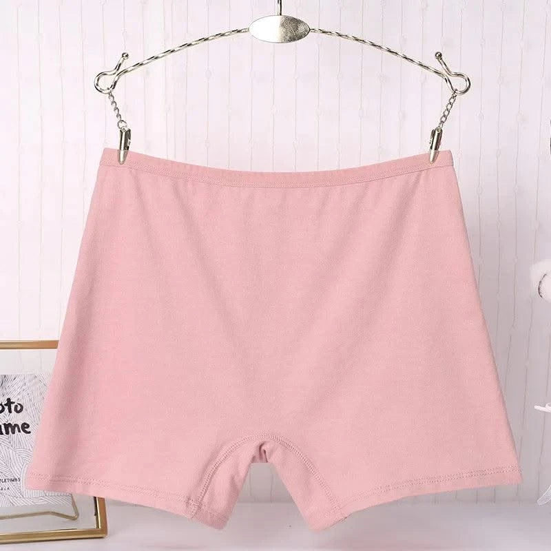 Ladies' Boxer Briefs Women's High Waist Large Size Quarter Underwear Female Cozy Cotton Antibacterial Legging Flat Legged Shorts