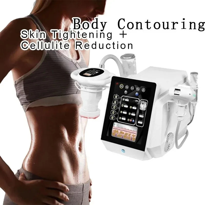 Portable Blood Circulation Face Lifting Weight Loss Body Slim Rotary Negative Pressure RF Inner Ball Roller V-Shaping Machine