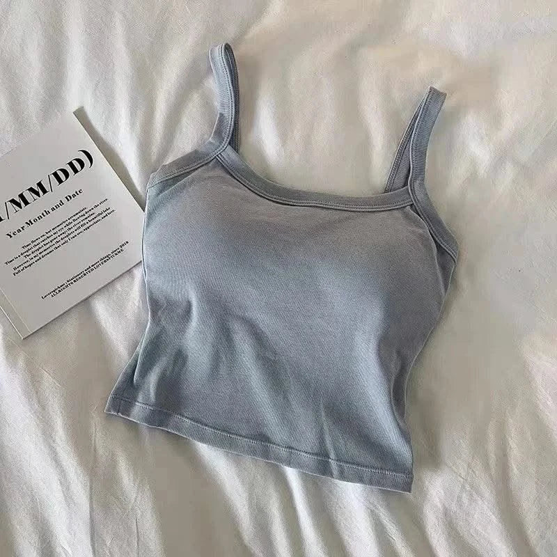 Women's Camisole Girl Basic T-shirt Vest Lingerie Bras Tube Tops Hot