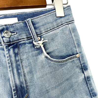 24 Spring/Summer New European and American High Waist Small O-cut Denim Pants for Women