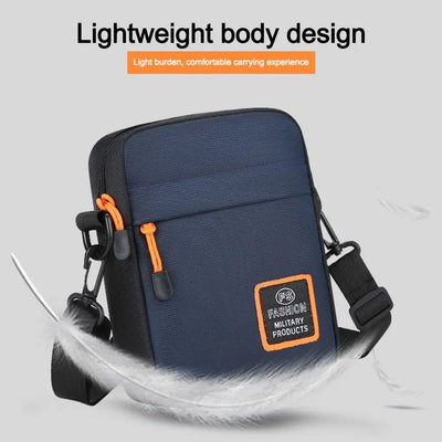 Men's Business Shoulder Bag Casual Man's Messenger Bag Durable Male Handbag Waterproof Oxford Cloth Bag Mini Mobile Phone Bags