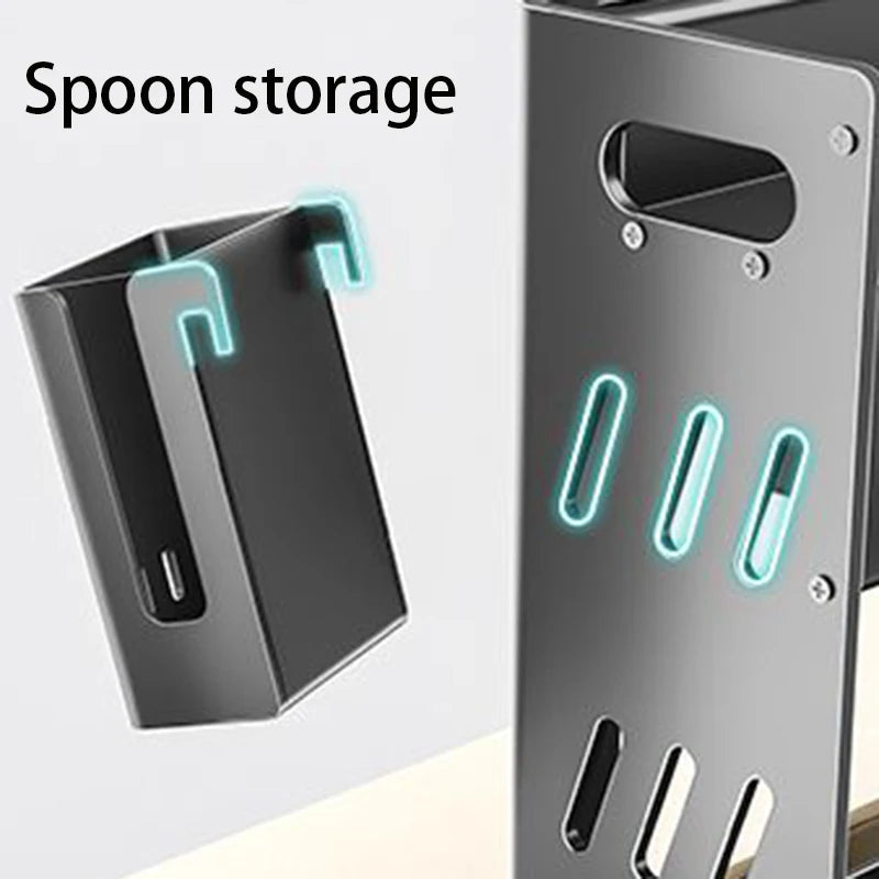 Kitchen Spice Racks Home Kitchen  Cabinet Seasoning Holder Cutlery Holder Modern Multifunction Organizers Shelves Removable