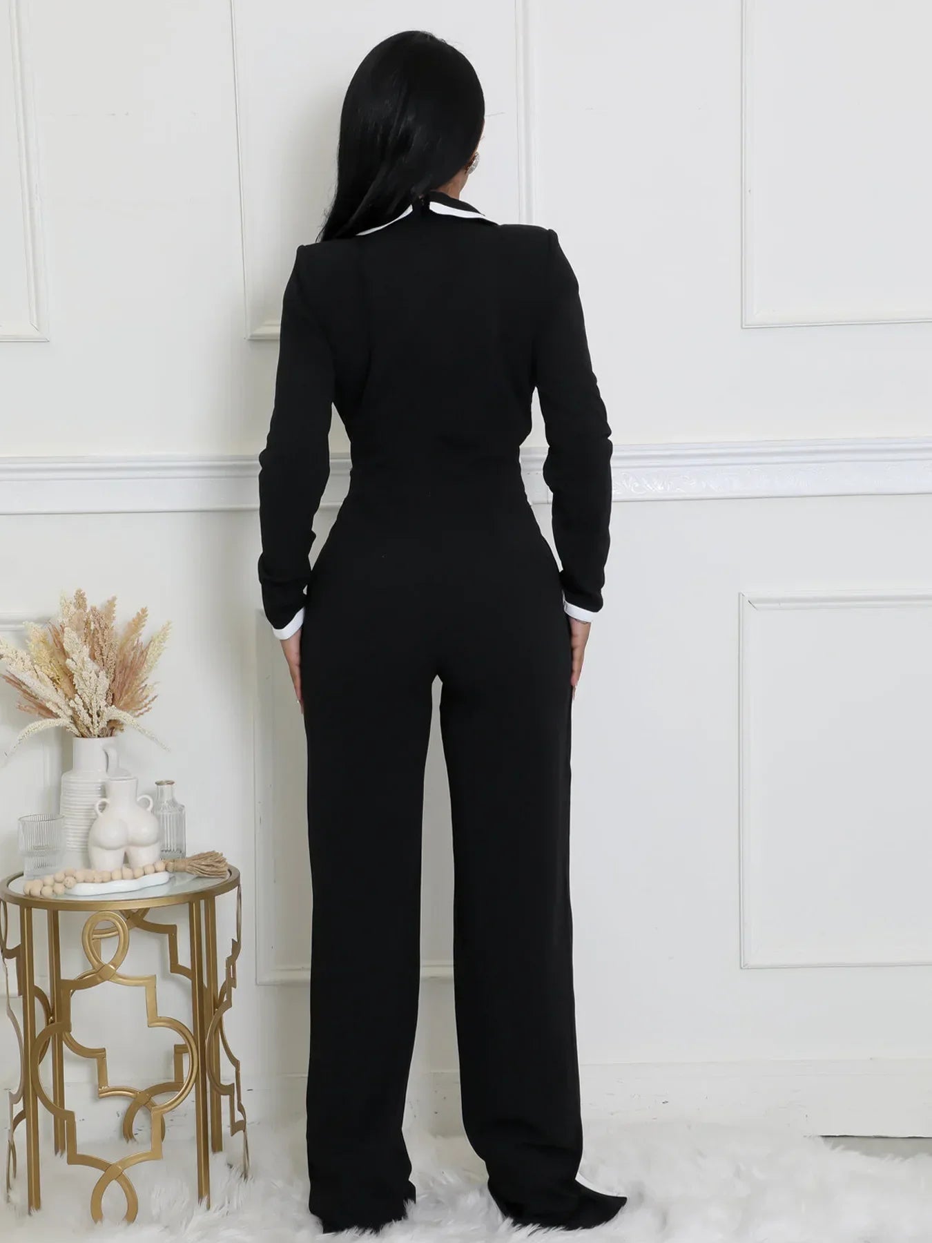 Solid Color Women Jumpsuits For Summer Spring long Sleeve Loose Fashion Streetwear Overalls Wide Leg Pants Trousers 2025