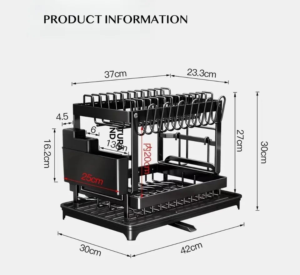 Kitchen drain rack dish rack household utensils knives and forks storage racks Tabletop drying bowl rack kitchen organizer
